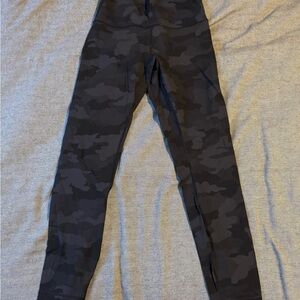 Lululemon Athletica Black Camouflage Leggings